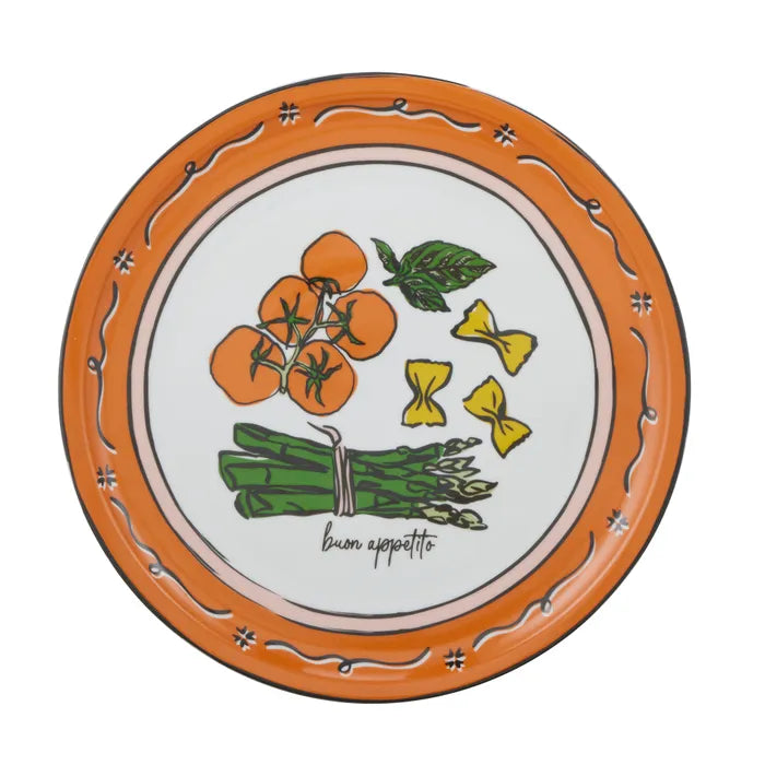 DELI ROUND CERAMIC PLATTER 33.5CM