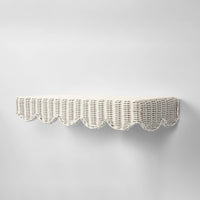 BELLE RATTAN WALL SHELF: WHITE