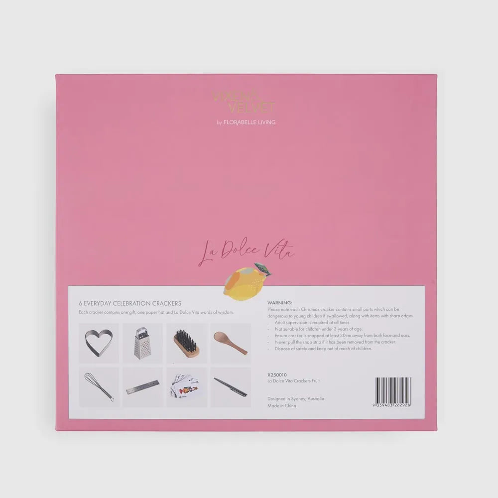 LA DOLCE VITA CRACKERS 6PC: FRUIT