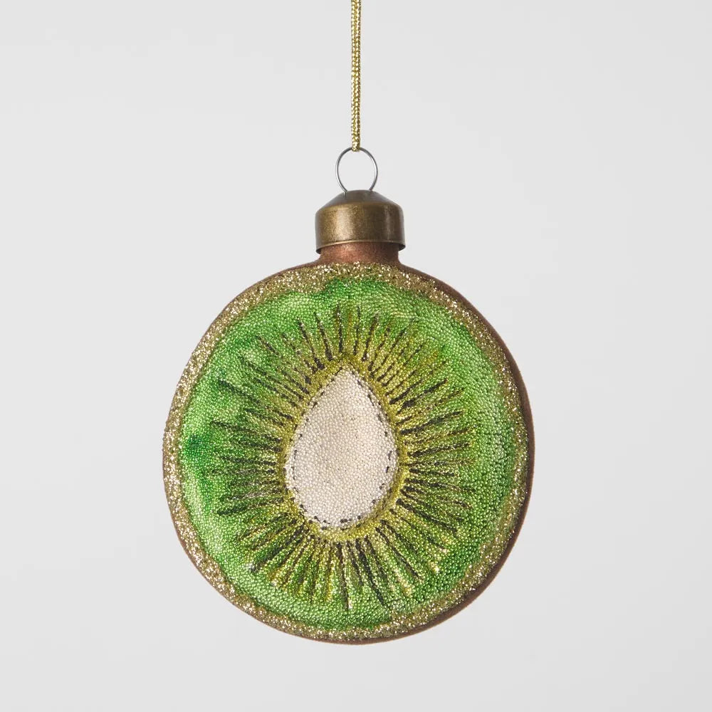 SUGARED KIWI FRUIT TREE DECORATION