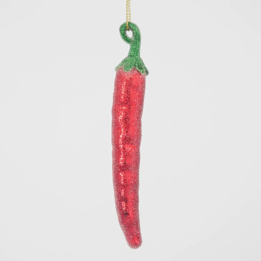 SUGARED CHILLI TREE DECORATION