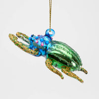 MAJESTIC EMERALD BEETLE DECORATION