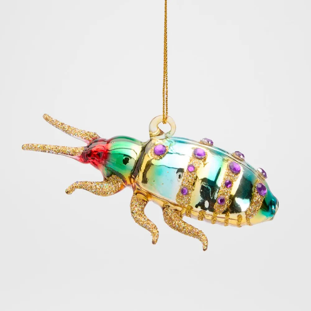MAJESTIC EMERALD BEETLE DECORATION