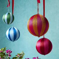 SILK STRIPE BAUBLE: LARGE