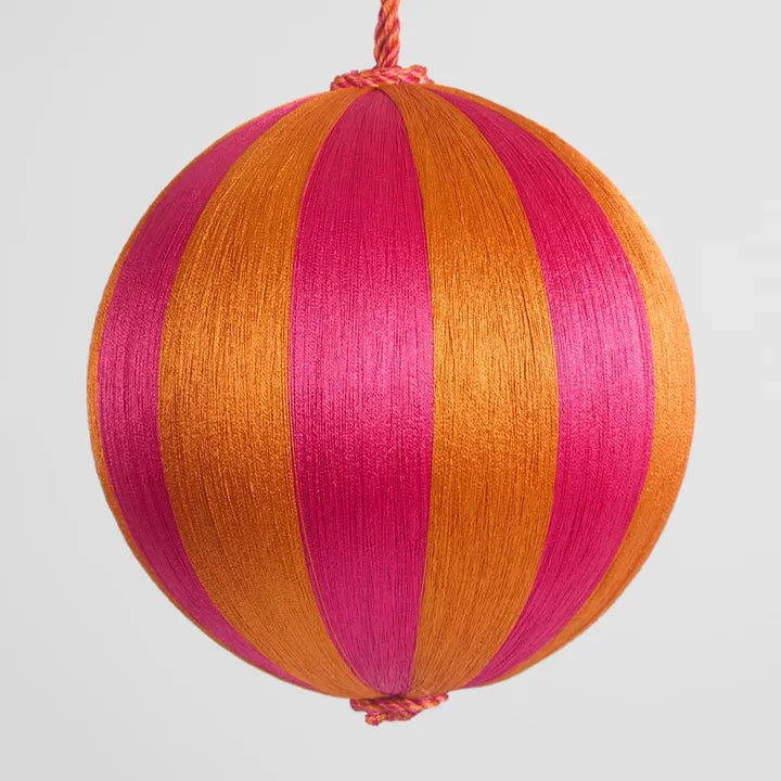 SILK STRIPE BAUBLE: LARGE