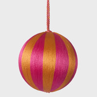 SILK STRIPE BAUBLE: MEDIUM