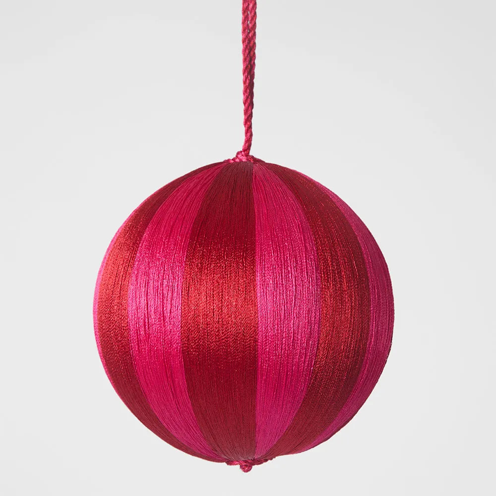 SILK STRIPE BAUBLE: MEDIUM