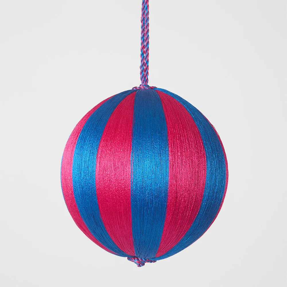 SILK STRIPE BAUBLE: MEDIUM