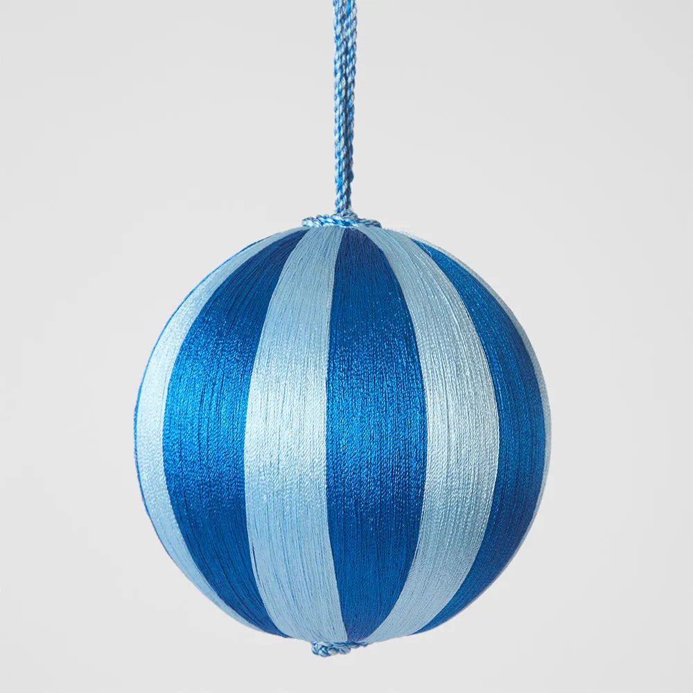 SILK STRIPE BAUBLE: MEDIUM
