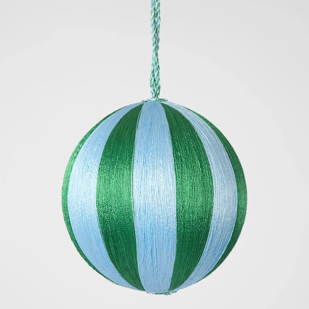 SILK STRIPE BAUBLE: MEDIUM