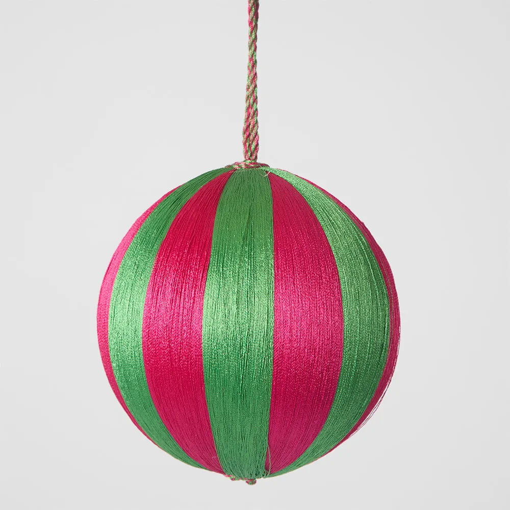 SILK STRIPE BAUBLE: MEDIUM