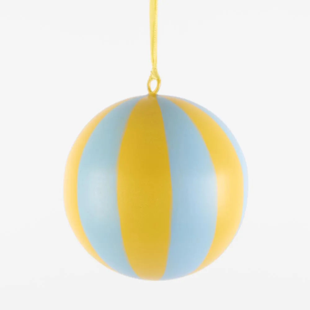 LA DOLCE VITA STRIPED IRON BAUBLE: SMALL