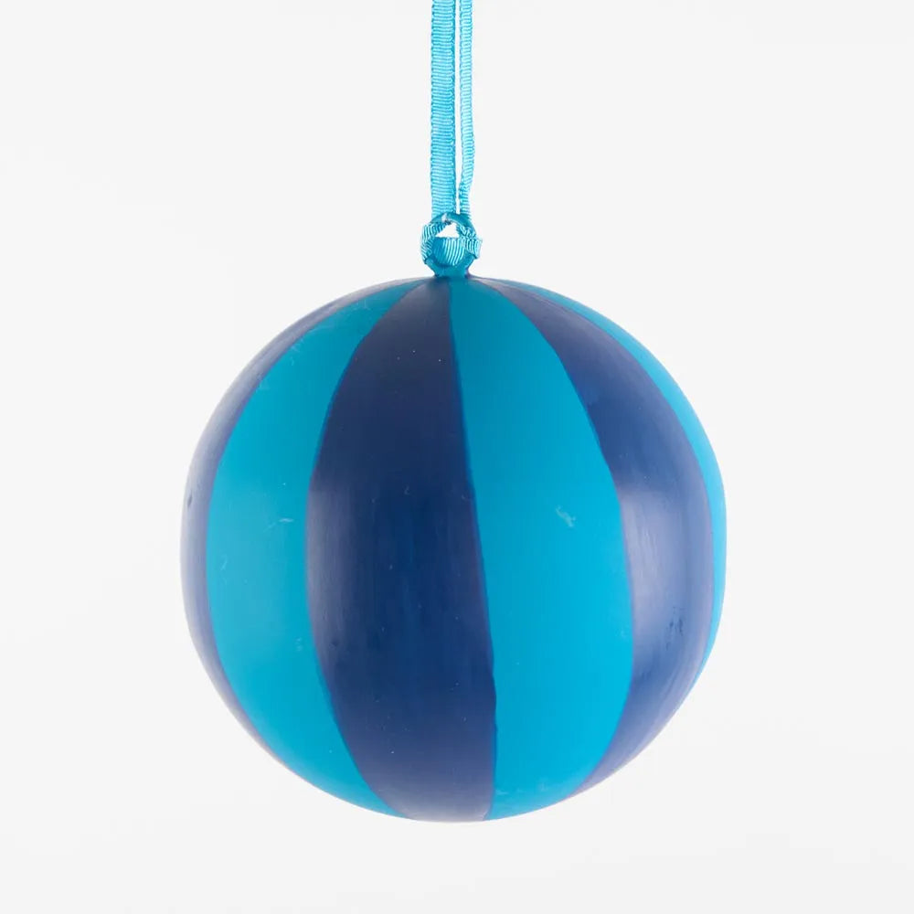 LA DOLCE VITA STRIPED IRON BAUBLE: SMALL