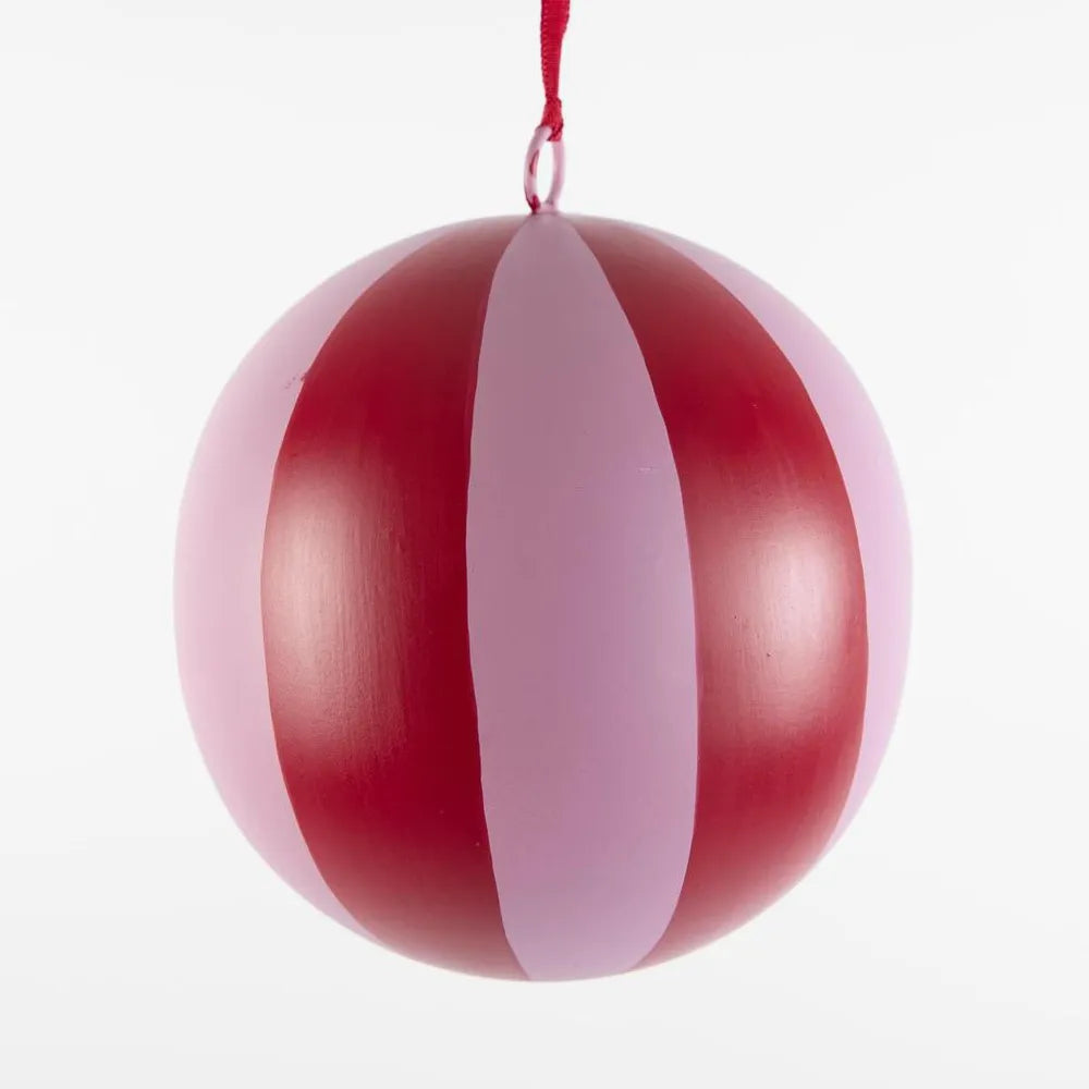 LA DOLCE VITA STRIPED IRON BAUBLE: LARGE