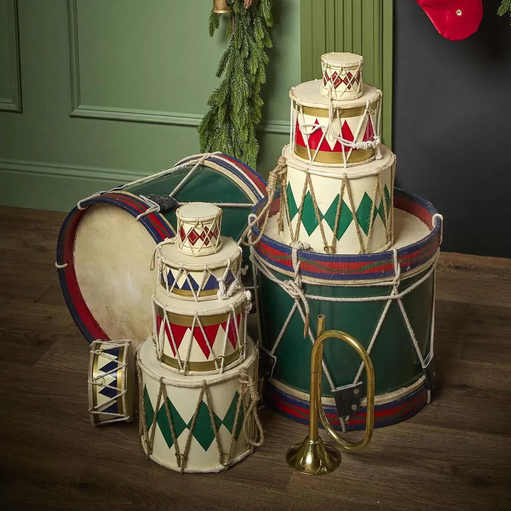 RAWHIDE DIAMOND DRUM: X-SML/RED