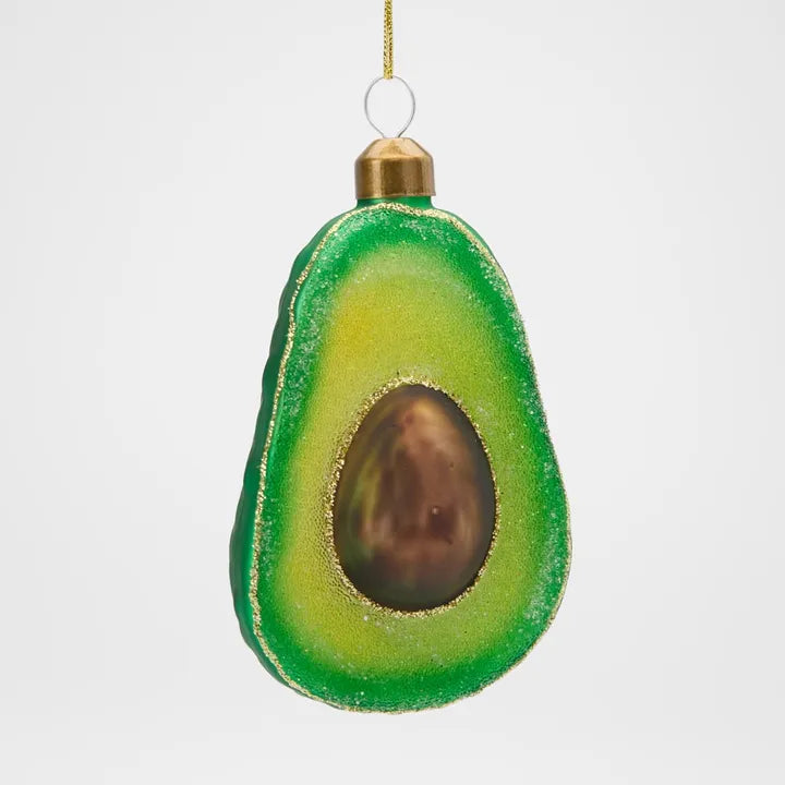 SUGARED AVOCADO GLITTER DECORATION