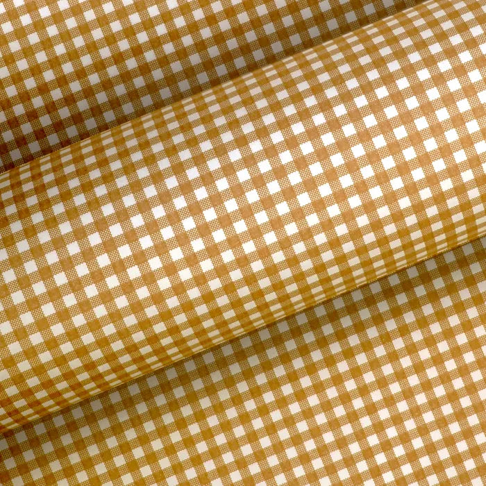 GINGHAM WRAPPING PAPER: TOFFEE/ 10M