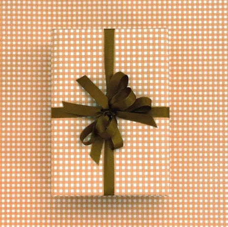 GINGHAM WRAPPING PAPER: TOFFEE/ 10M