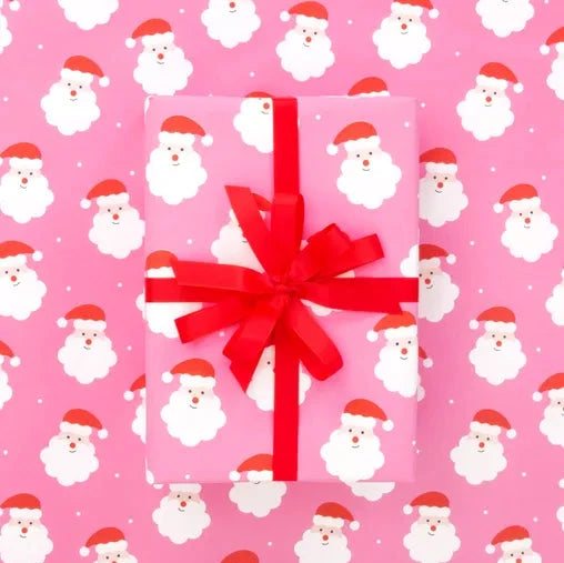 SAINT NICK WRAPPING PAPER: BRIGHT PINK/ 10M