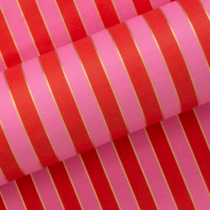 NUTCRACKER WRAPPING PAPER: BRIGHT PINK/ POPPY RED 10M