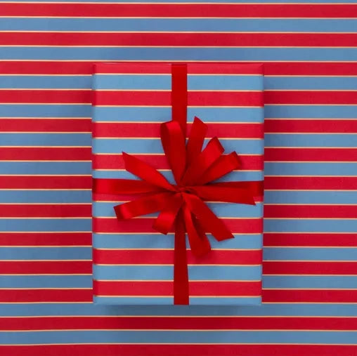 NUTCRACKER WRAPPING PAPER: FRENCH BLUE/ RED 10M