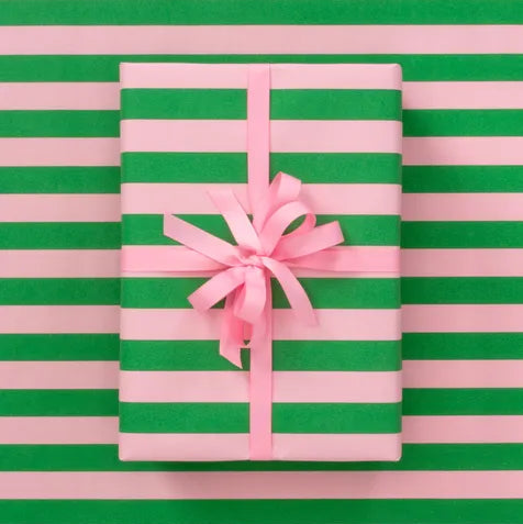 PAVILION WRAPPING PAPER: EMERALD / PINK 10M