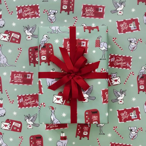 BUSH CHRISTMAS WRAPPING PAPER: EUCALYPTUS/2.5M