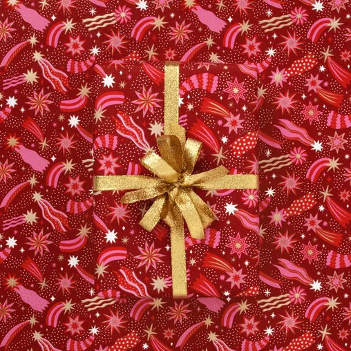 COSMIC WRAPPING PAPER: SCARLET RED/10M