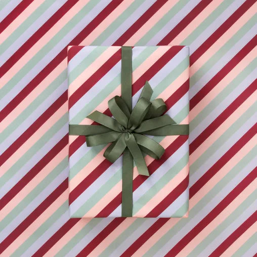 PEPPERMINT PARADE WRAPPING PAPER: EUCALYPTUS/10M
