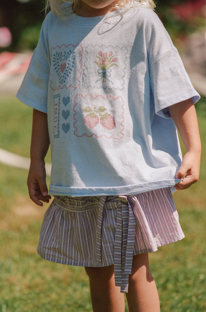 Juni Jnr Annika Skirt Rosa Stripe - kids skirt