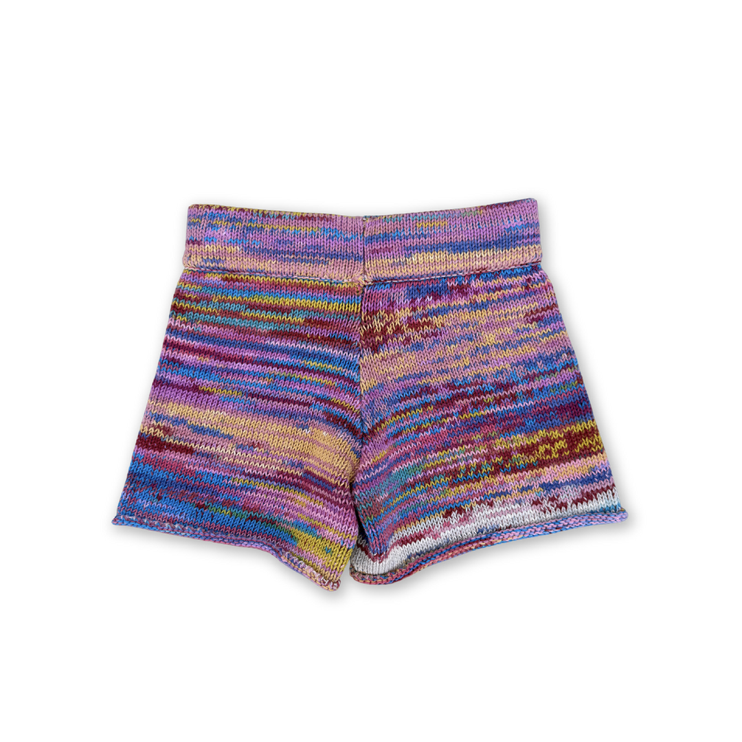 Grown Knitted Shorts Rainbow back
