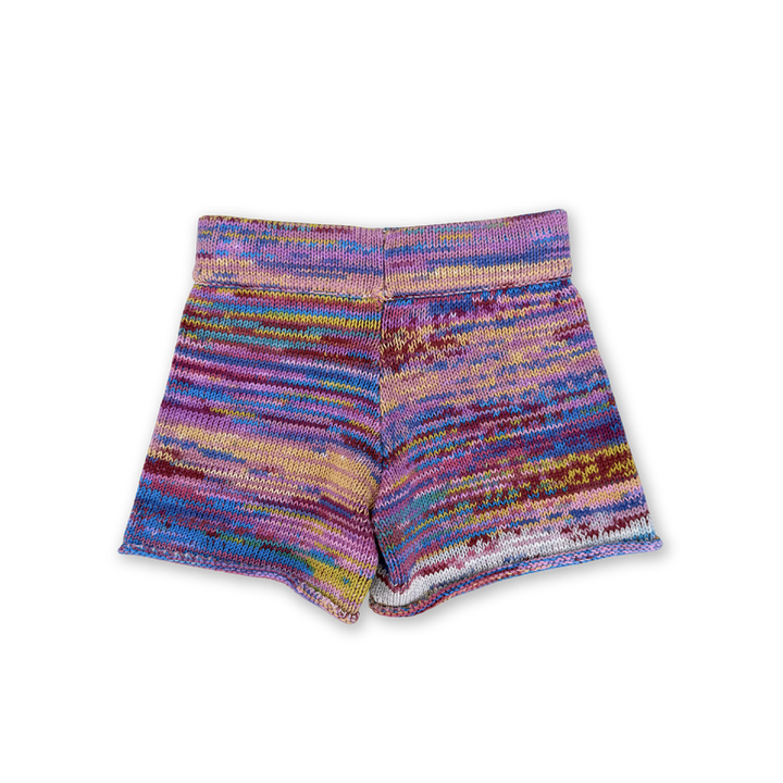 Grown Knitted Shorts Rainbow back