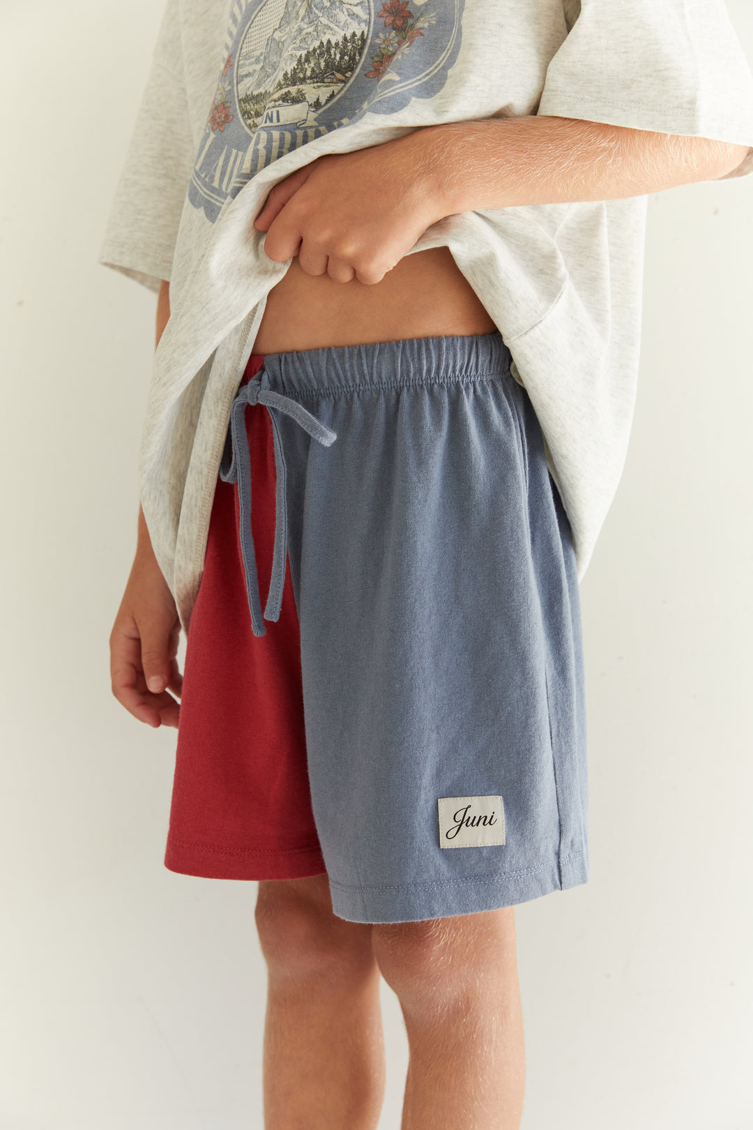 Juni Jnr Rayne Short Paprika/Denim Blue - kids shorts