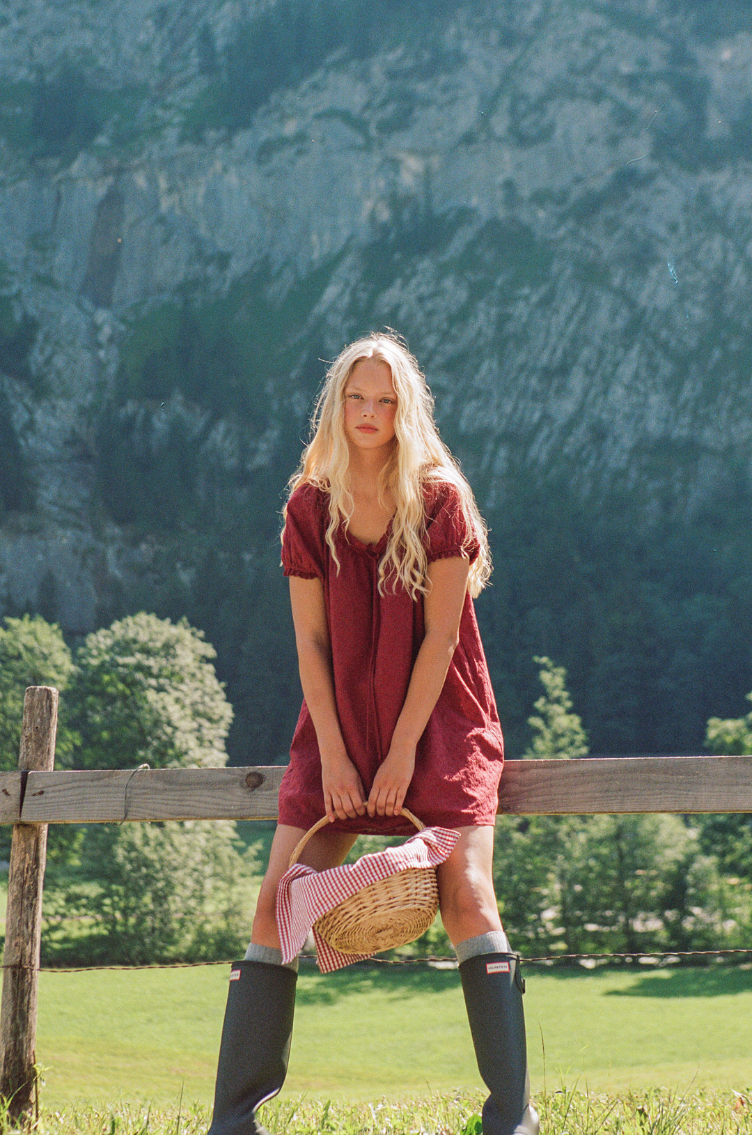 Juni Womens Joelle Mini Dress Dark Cherry - womens mini dress