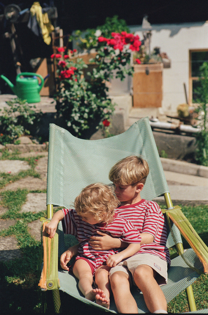 Juni Jnr Zion Tee Cherry Stripe - kids tee