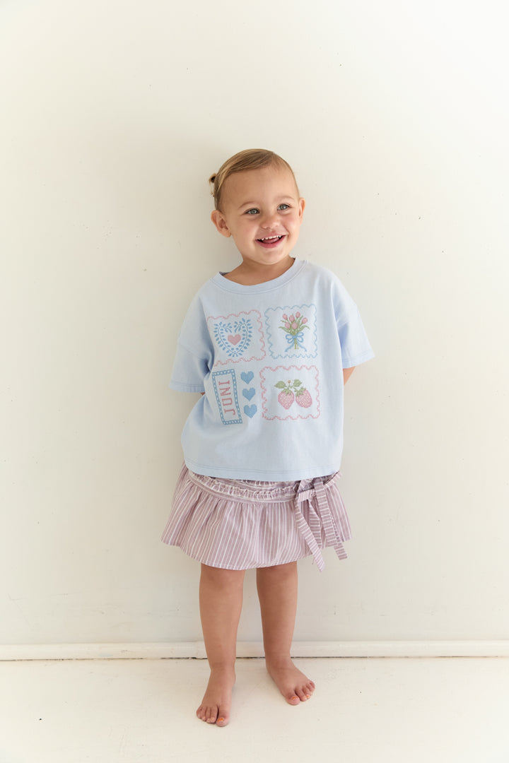 Juni Jnr Annika Skirt Rosa Stripe - kids skirt