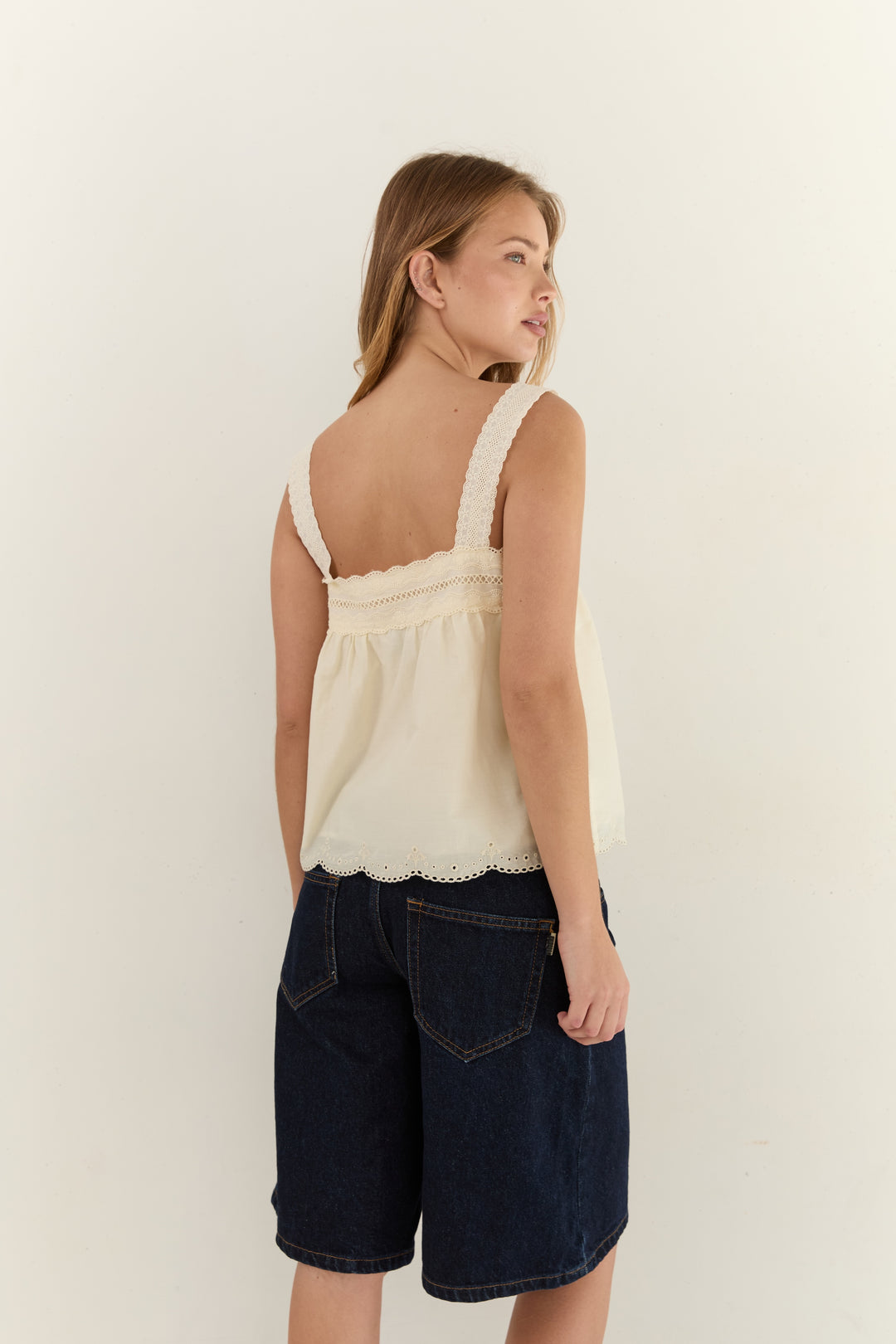 Juni Womens Francesca Cami Soft Daffodil - womens cami top