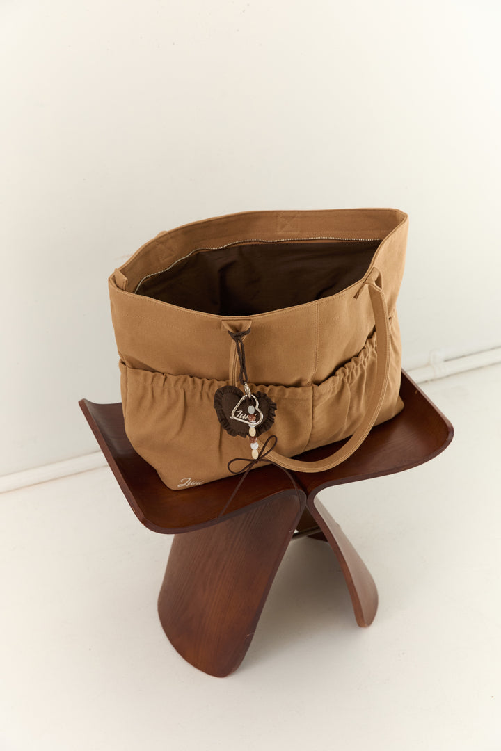 Juni The Daily Tote Tan - womens tote bag