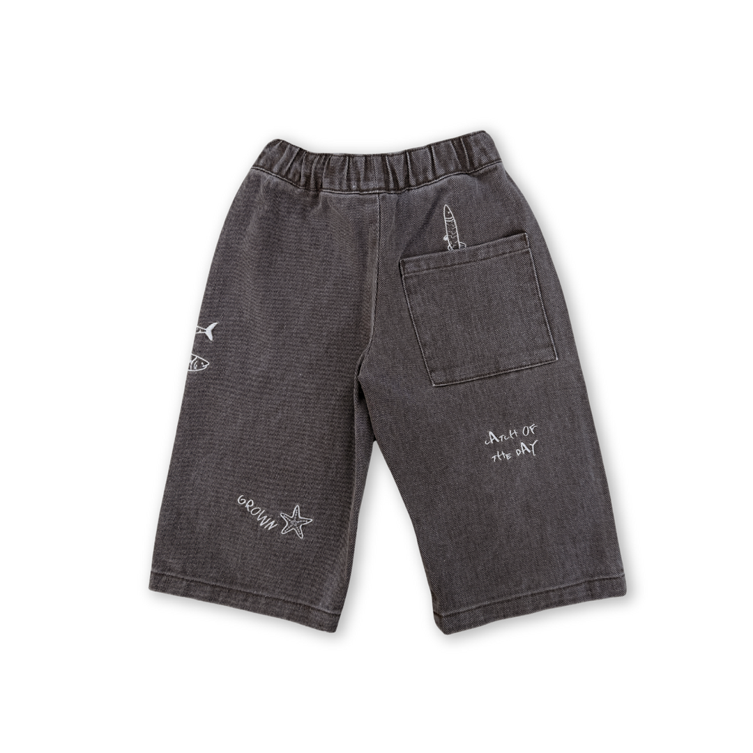 Grown Fishy Business Denim Jeans Ash back