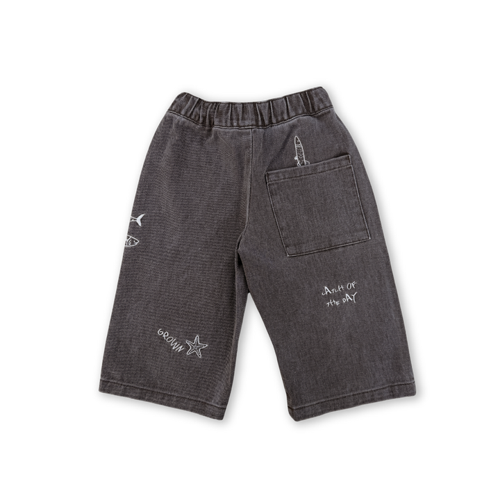 Grown Fishy Business Denim Jeans Ash back