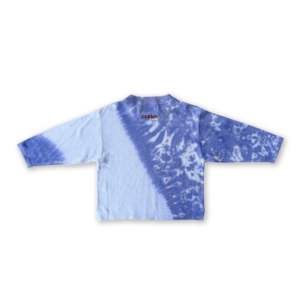 Grown Organic Knitted Tie Dye LS Tee Pacific back
