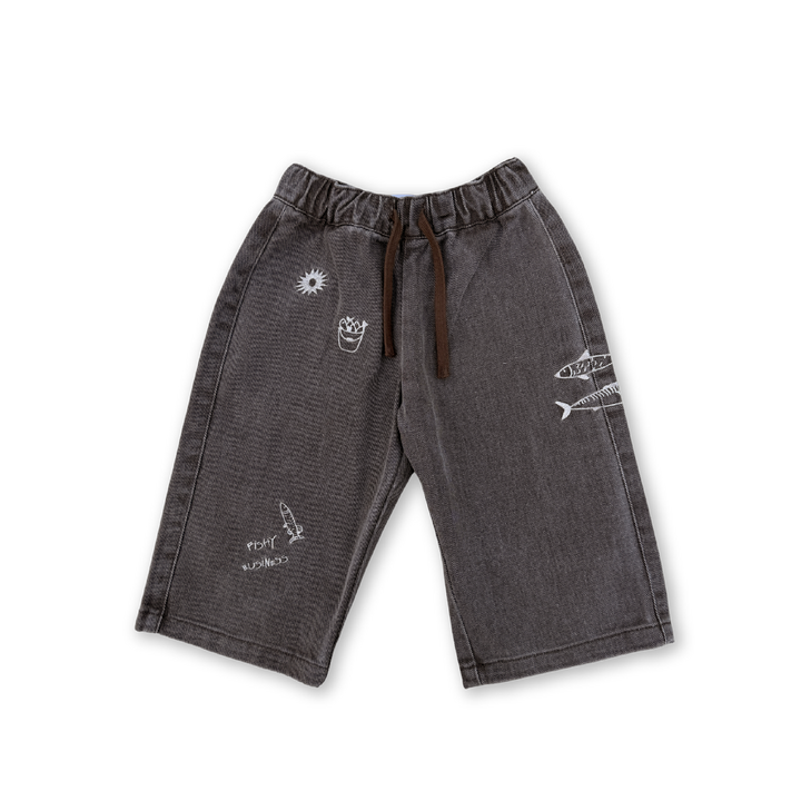 Grown Fishy Business Denim Jeans Ash front
