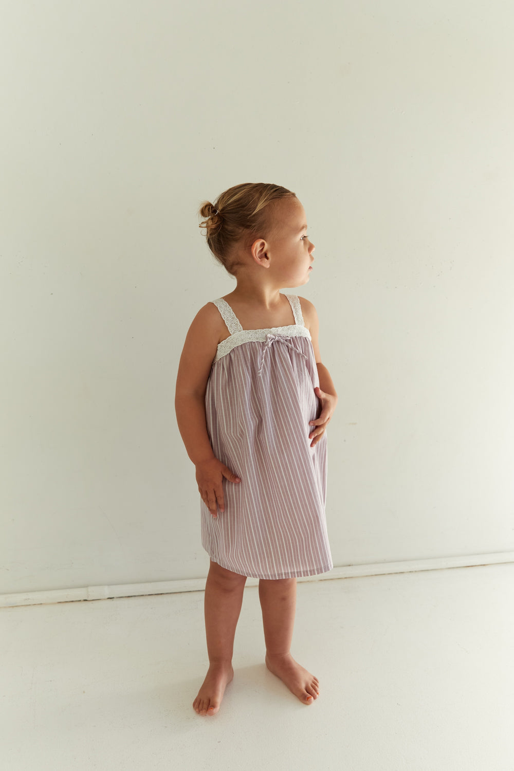 Juni Jnr Valerie Dress Rosa Stripe - kids dress