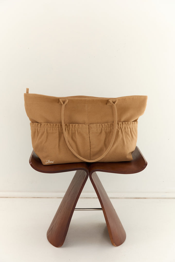 Juni The Daily Tote Tan - womens tote bag