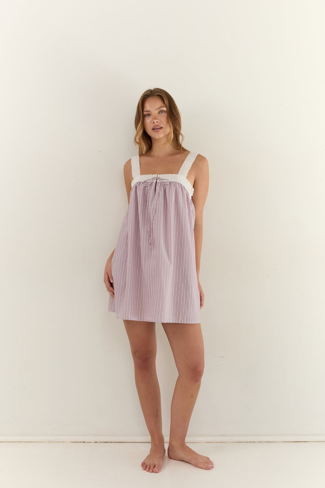 Juni Womens Valerie Mini Dress Rosa Stripe - womens mini dress