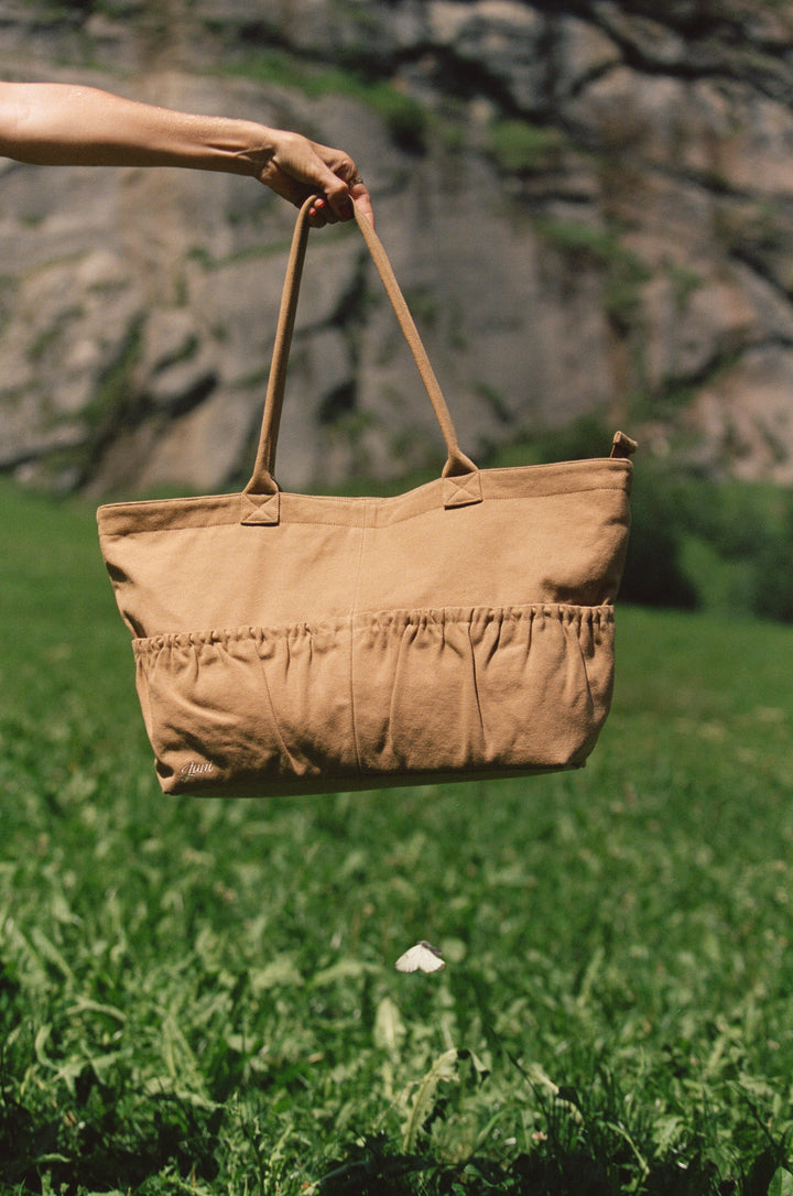 Juni The Daily Tote Tan - womens tote bag