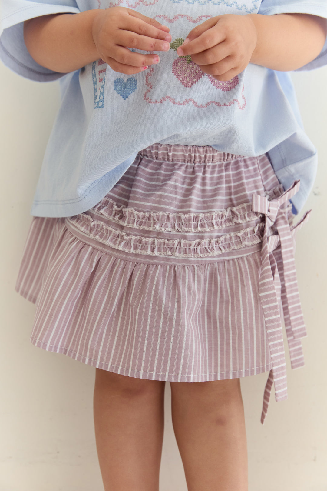 Juni Jnr Annika Skirt Rosa Stripe - kids skirt