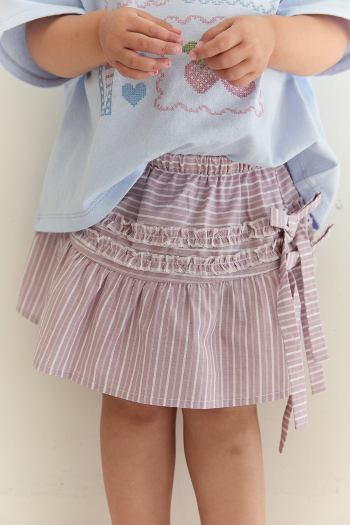 Juni Jnr Annika Skirt Rosa Stripe - kids skirt