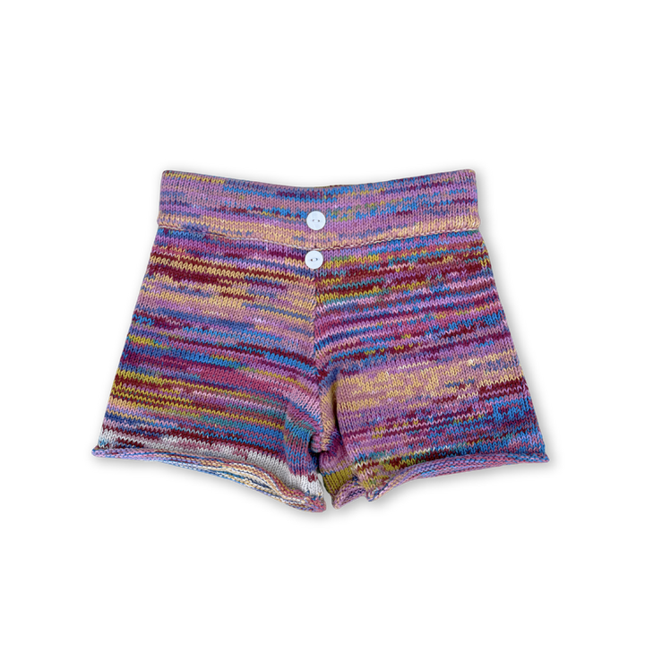 Grown Knitted Shorts Rainbow front
