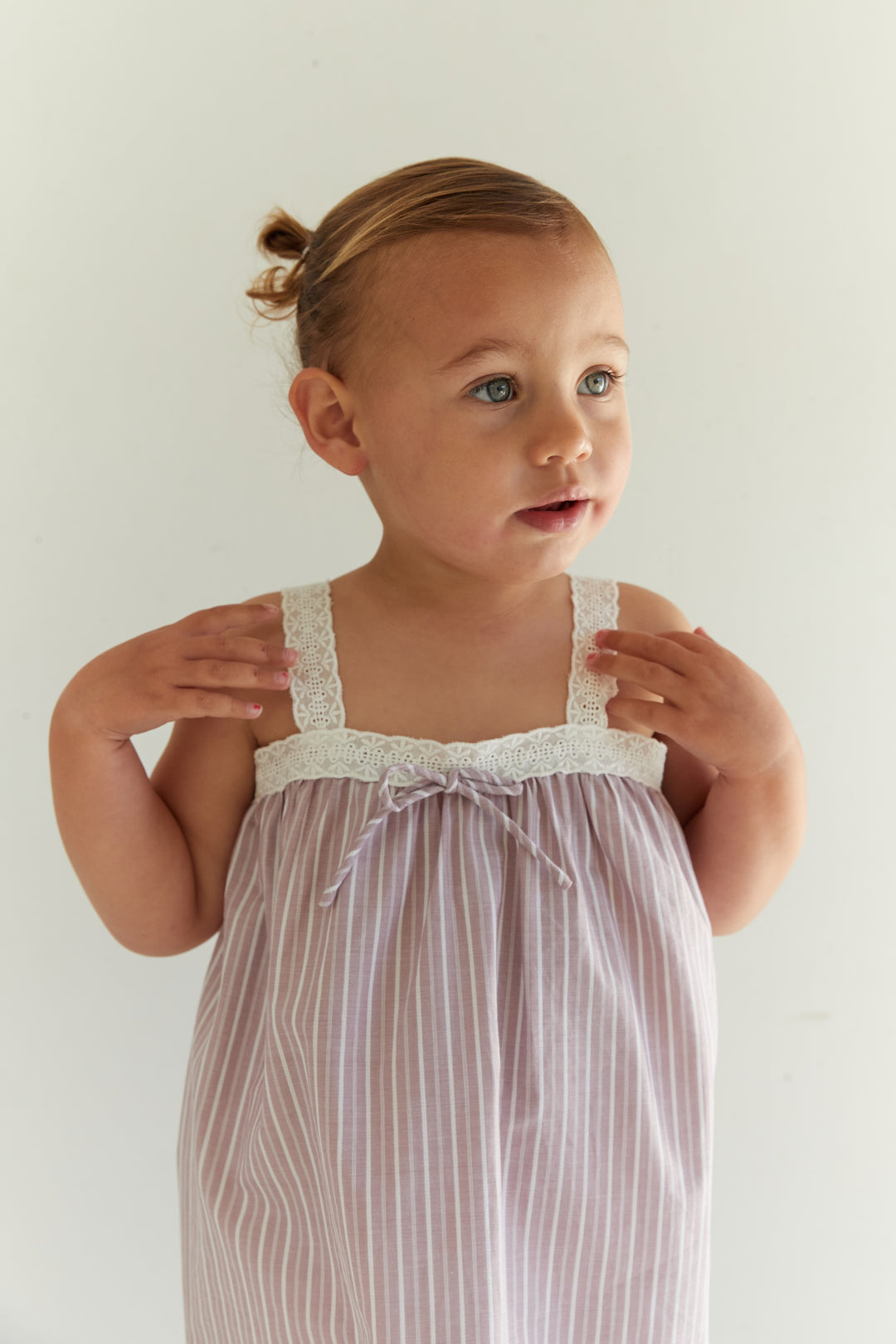 Juni Jnr Valerie Dress Rosa Stripe - kids dress